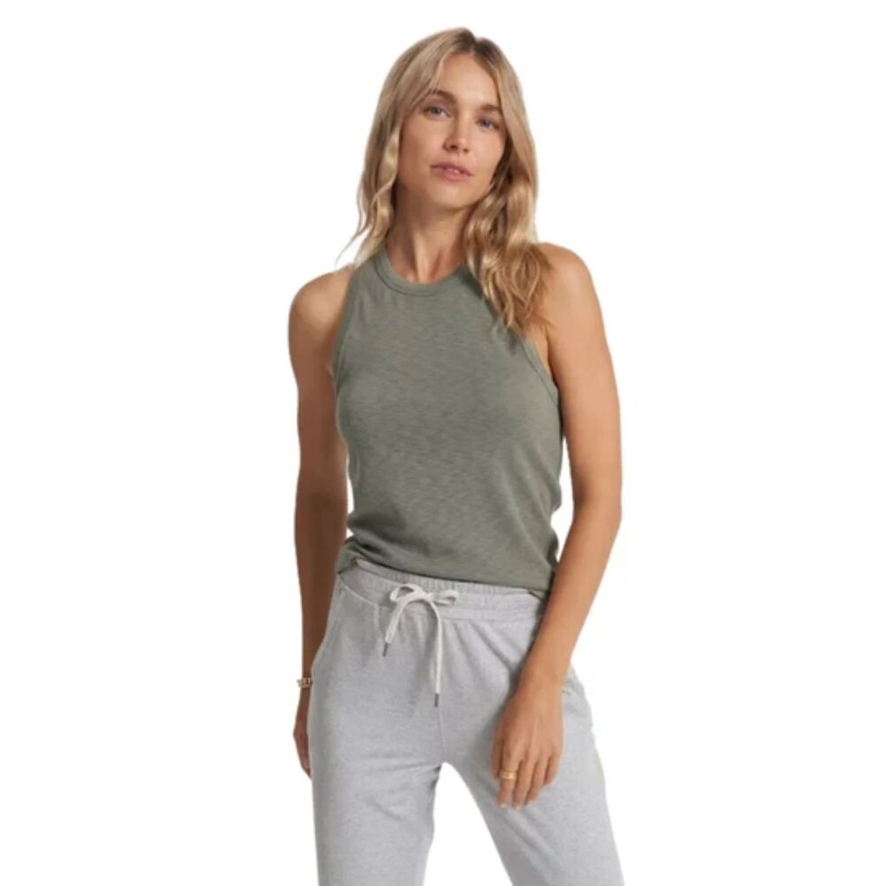 Vuori Sunrise High Neck Tank Size Medium Stretch Rib Knit